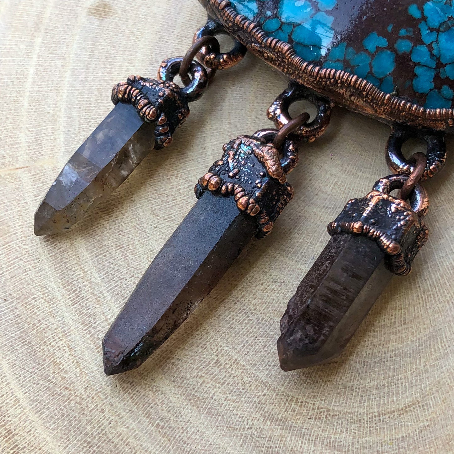 EGYPTIAN TURQUOISE & ST. CATHERINE’S SMOKY QUARTZ