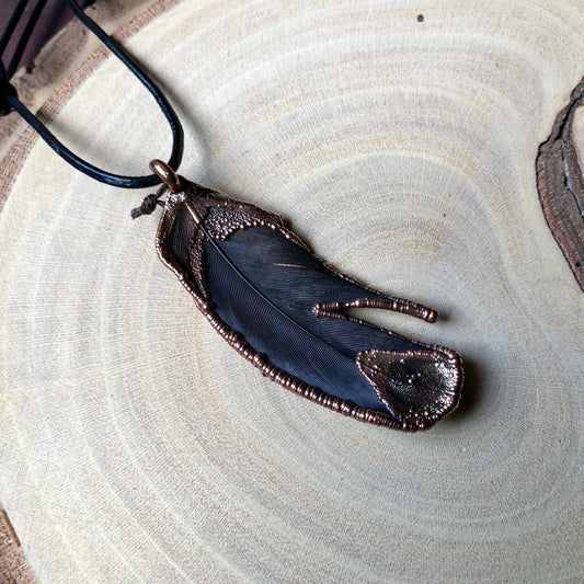 BLACK PARROT FEATHER