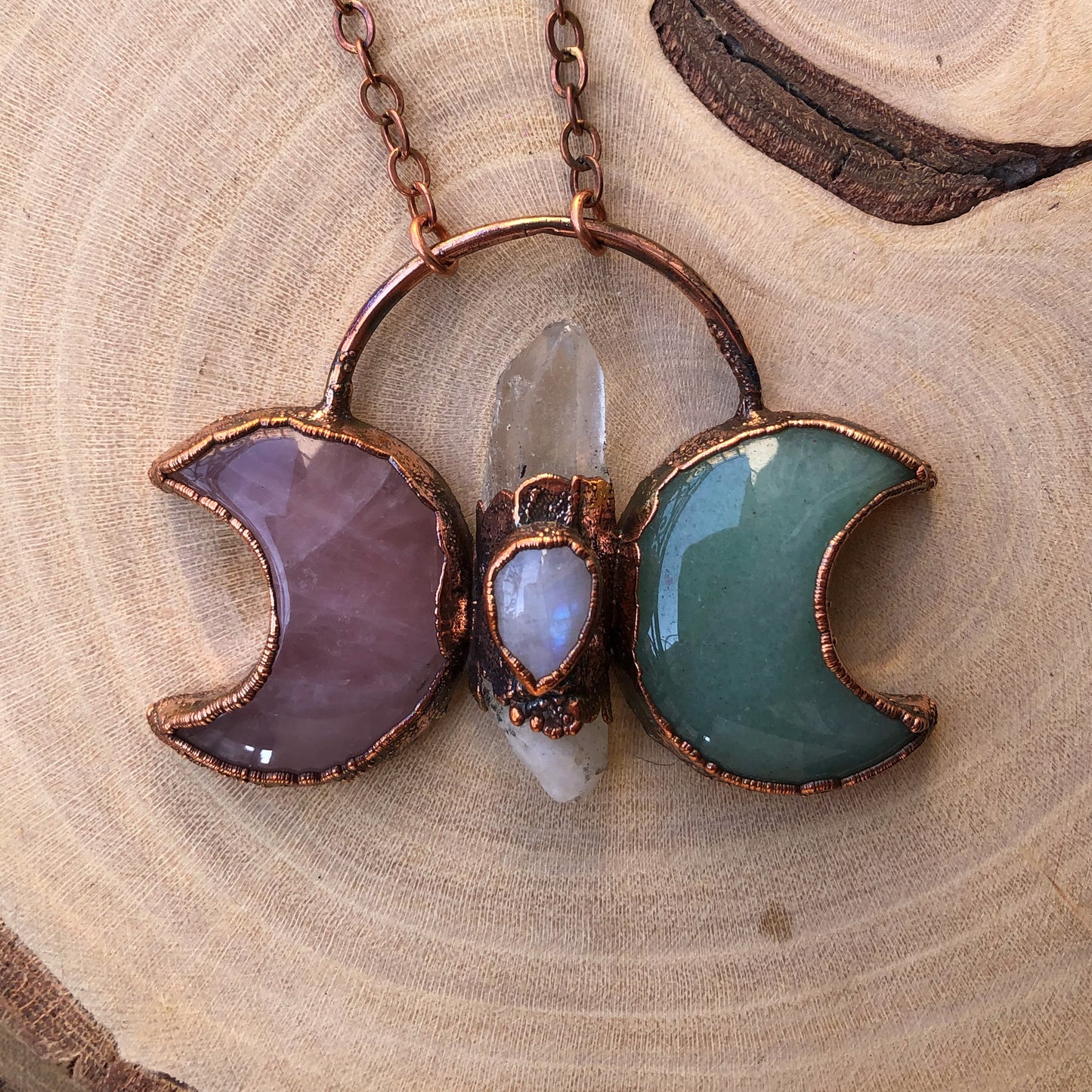 LEMURIAN & ROSE QUARTZ, AVENTURINE & MOONSTONE