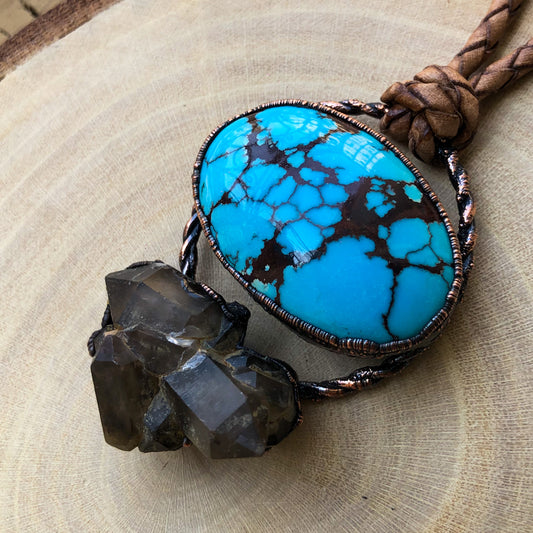 EGYPTIAN TURQUOISE & ST. CATHERINE’S SMOKY QUARTZ