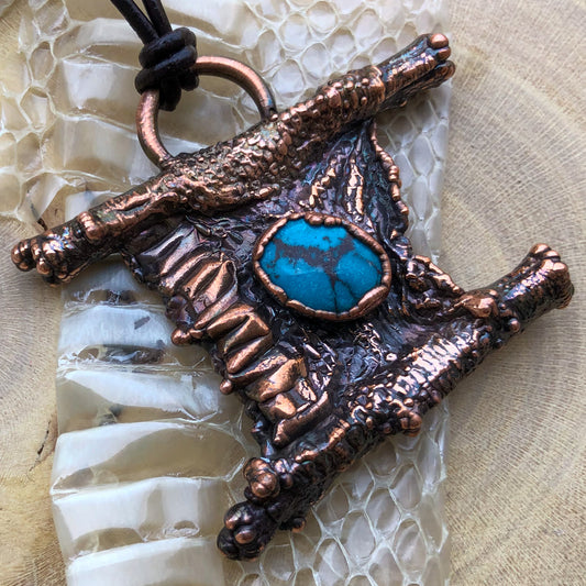NATURAL SNAKE SKIN & EGYPTIAN TURQUOISE