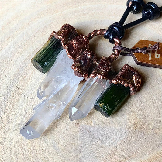 LEMURIAN QUARTZ & GREEN TOURMALINE