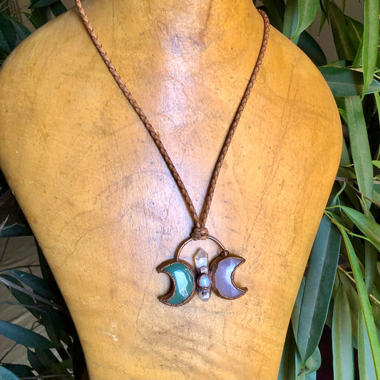 AVENTURINE, ROSE QUARTZ, LEMURIAN QUARTZ & MOONSTONE