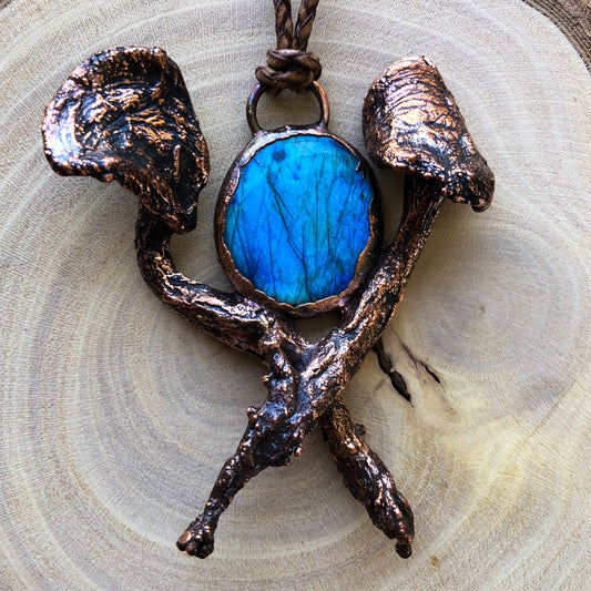 REAL MUSHROOMS & LABRADORITE