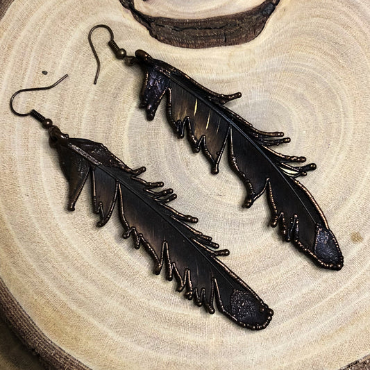 PIGEON FEATHER EARRINGS
