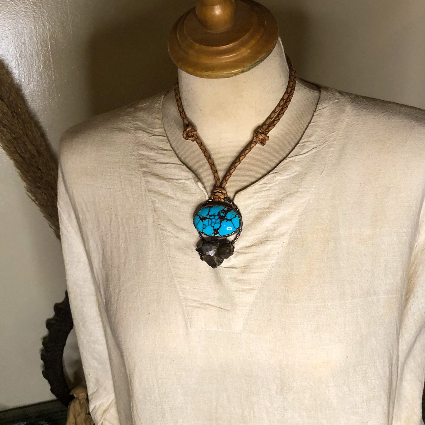 EGYPTIAN TURQUOISE & ST. CATHERINE’S SMOKY QUARTZ