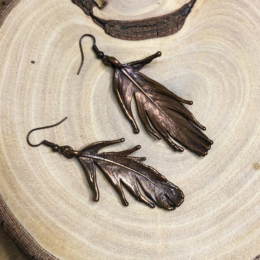 PIGEON FEATHER EARRINGS