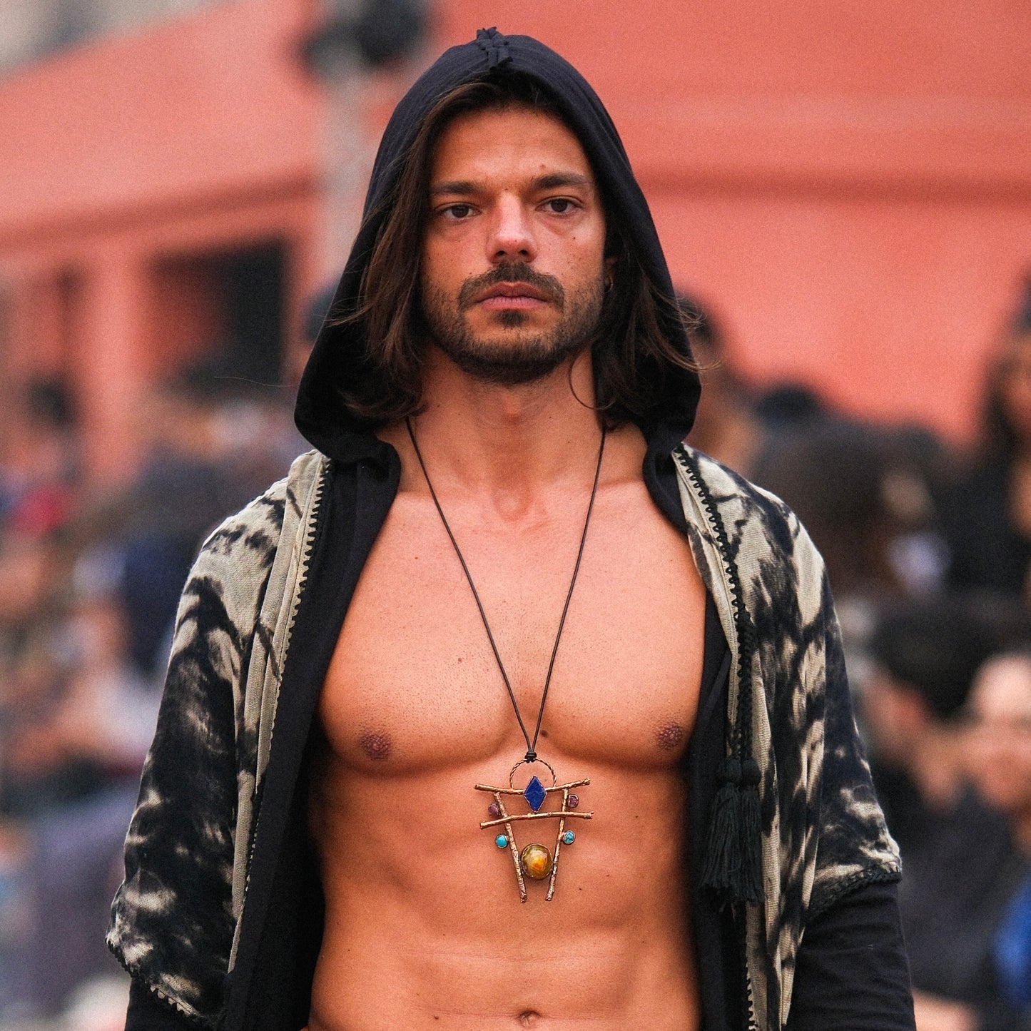 AGATE, TURQUOISE, RUBY & LAPIS LAZULI ON NATURAL TWIGS