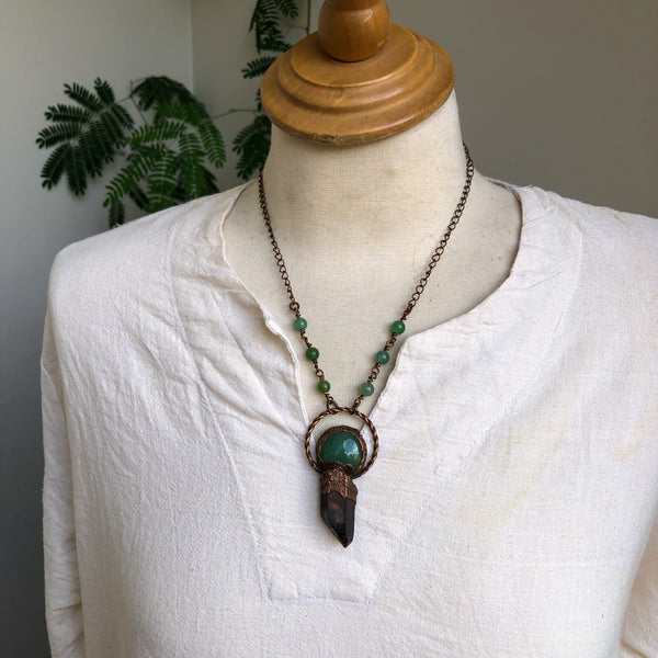 ST. CATHERINE’S SMOKY QUARTZ & AVENTURINE