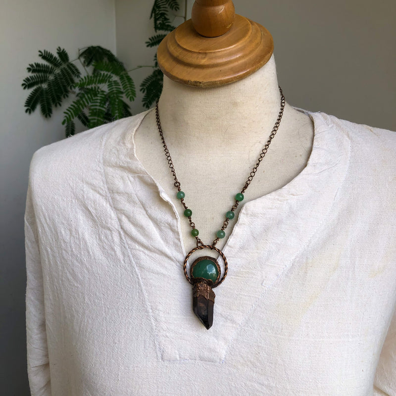 ST. CATHERINE’S SMOKY QUARTZ & AVENTURINE