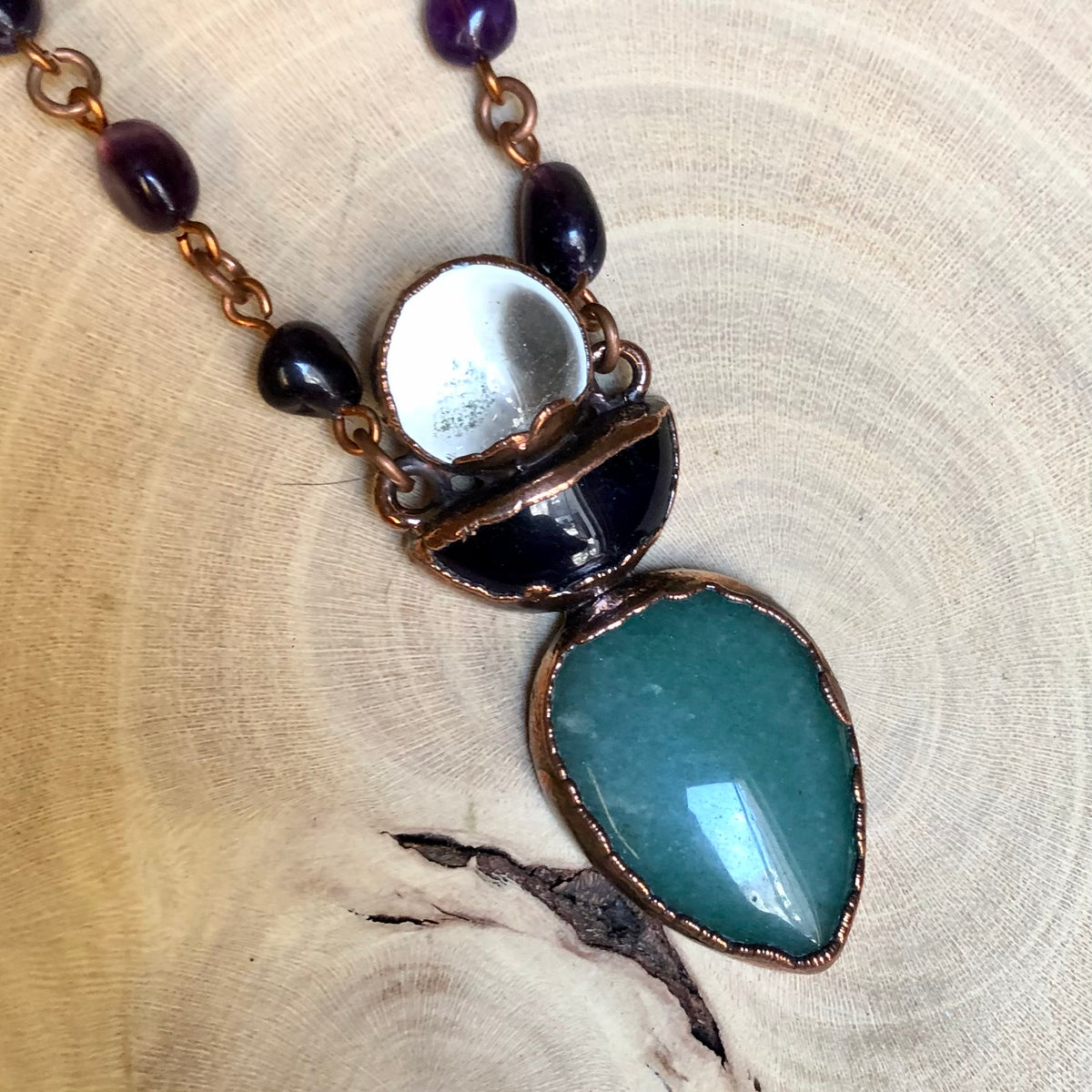 CLEAR QUARTZ, AMETHYST & AVENTURINE