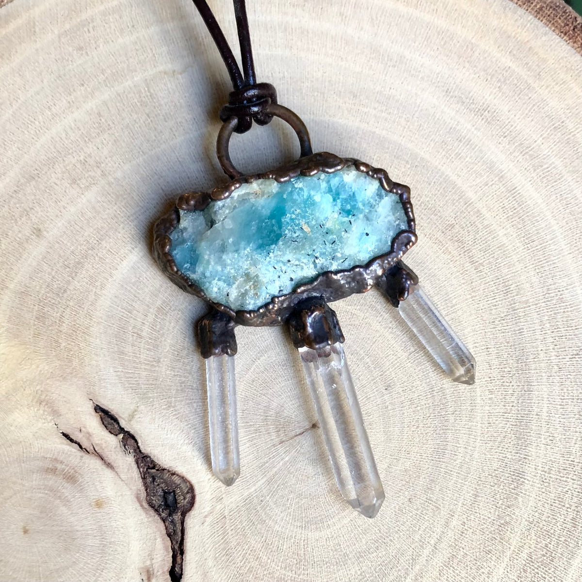 AMAZONITE & QUARTZ