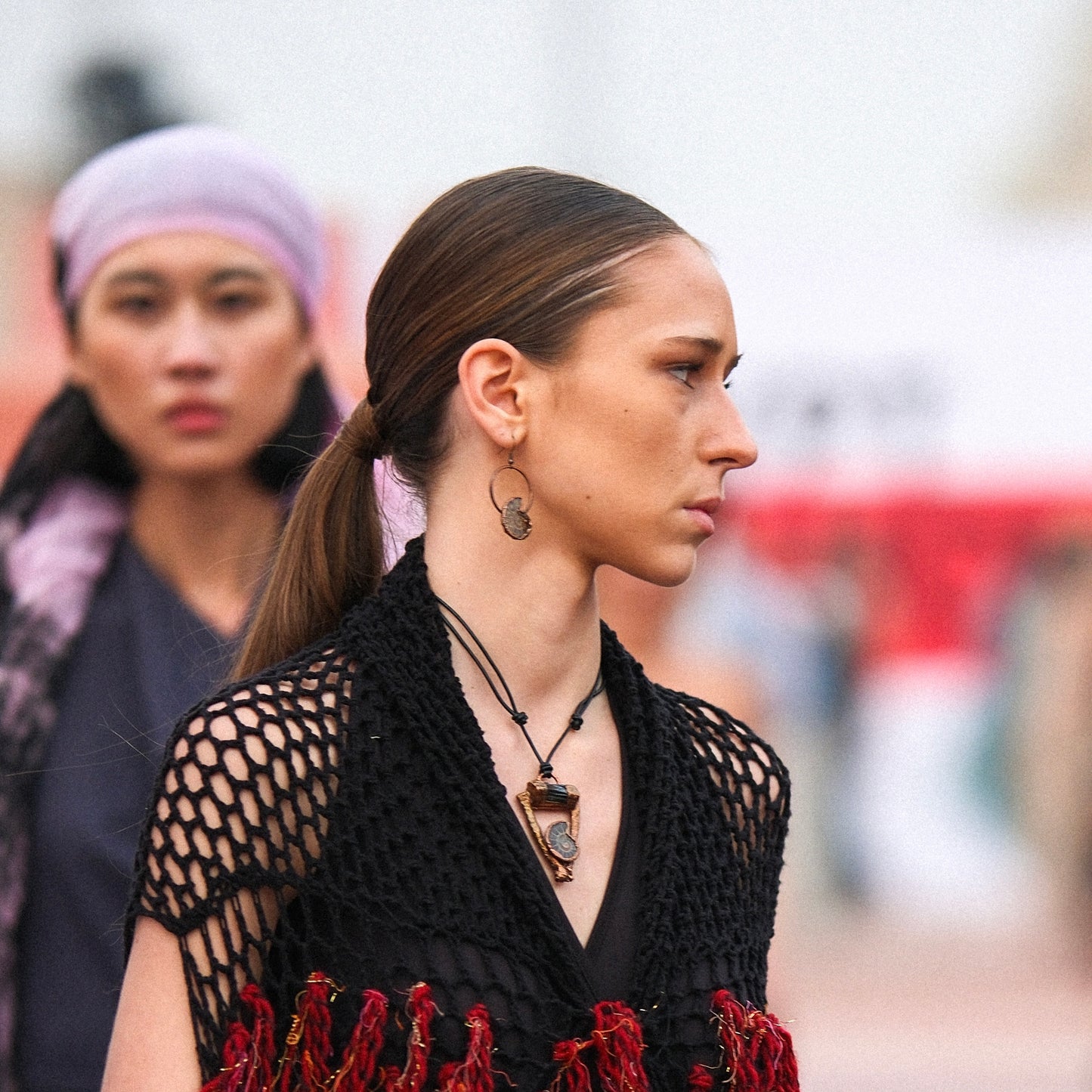 BLACK TOURMALINE & AMMONITE ON NATURAL TWIGS