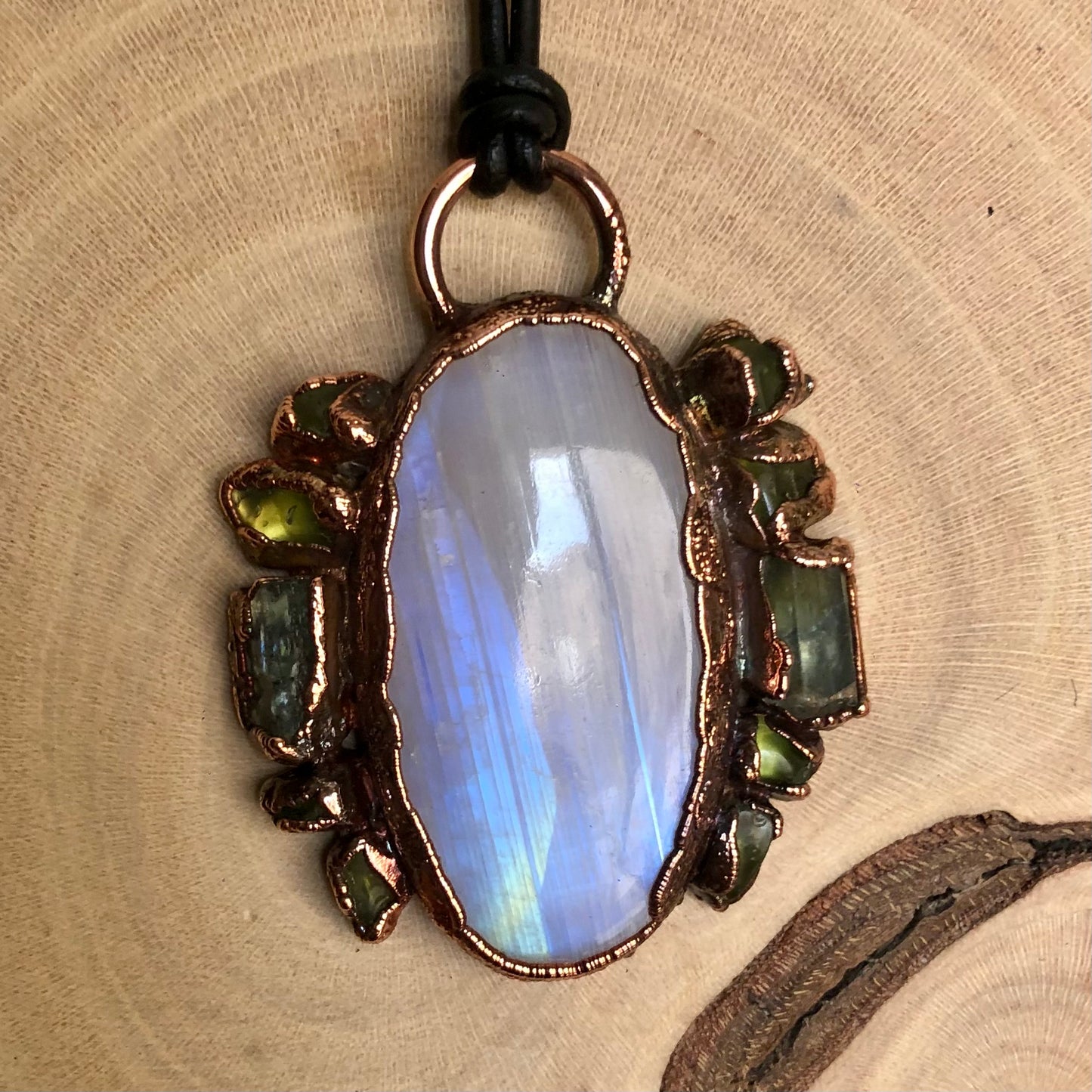 MOONSTONE, PERIDOT & AQUAMARINE