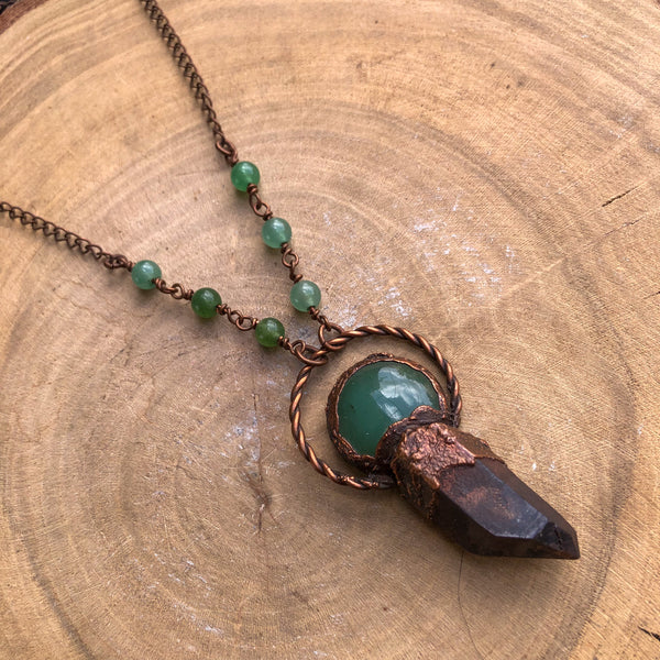 ST. CATHERINE’S SMOKY QUARTZ & AVENTURINE