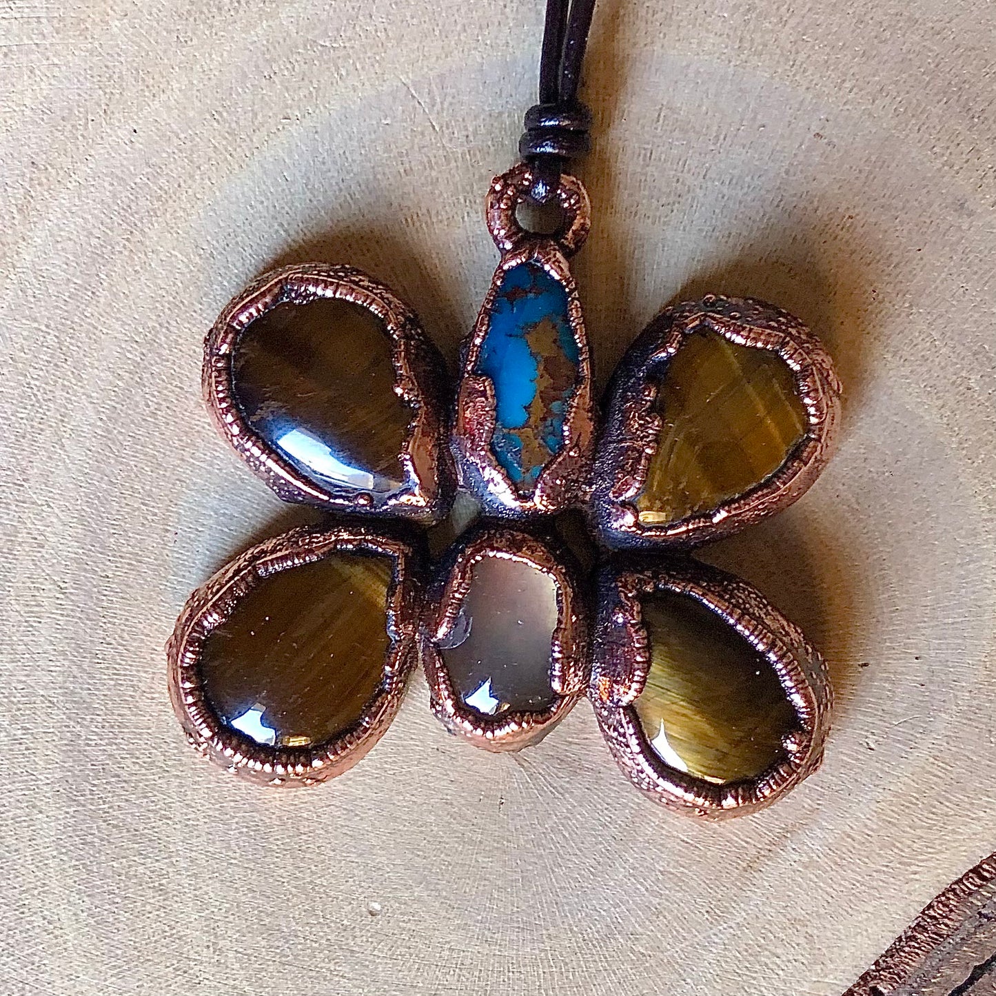 EGYPTIAN TURQUOISE, TIGER EYE & MOONSTONE