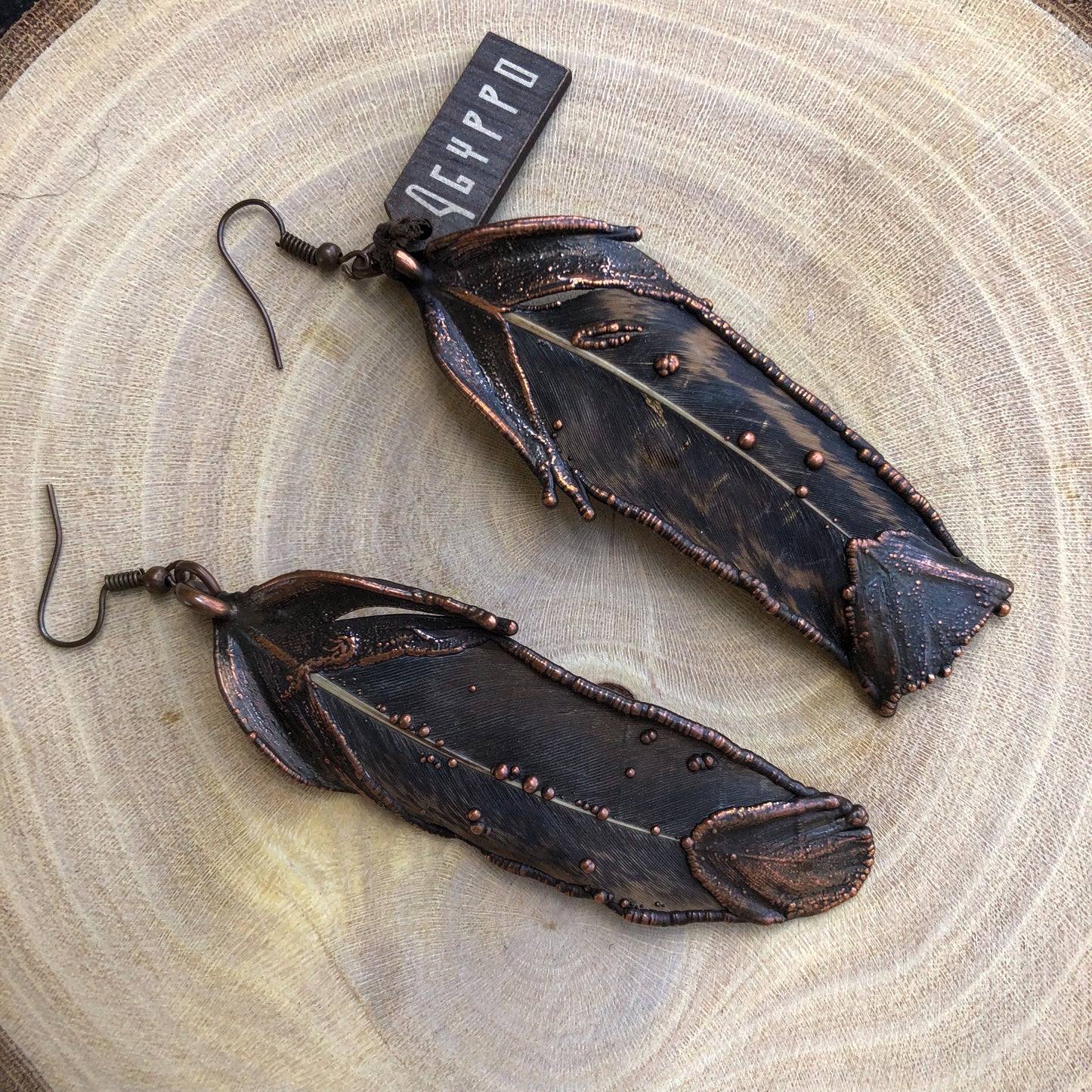 ROOSTER FEATHER EARRINGS