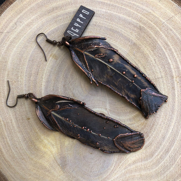 ROOSTER FEATHER EARRINGS