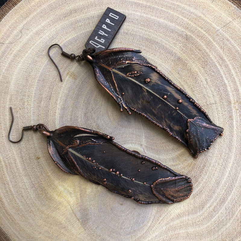 ROOSTER FEATHER EARRINGS