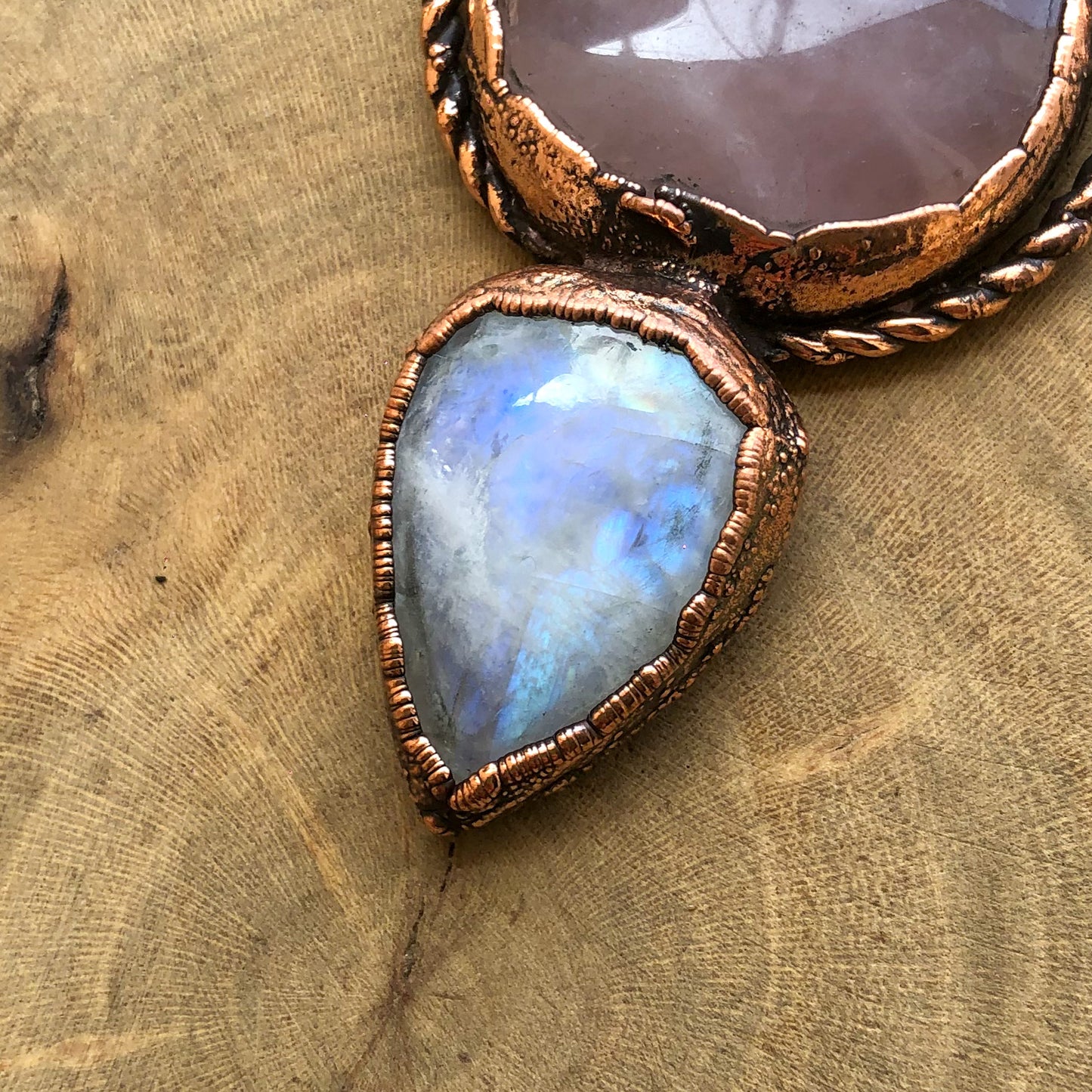 MOONSTONE, ROSE QUARTZ & AMETHYST