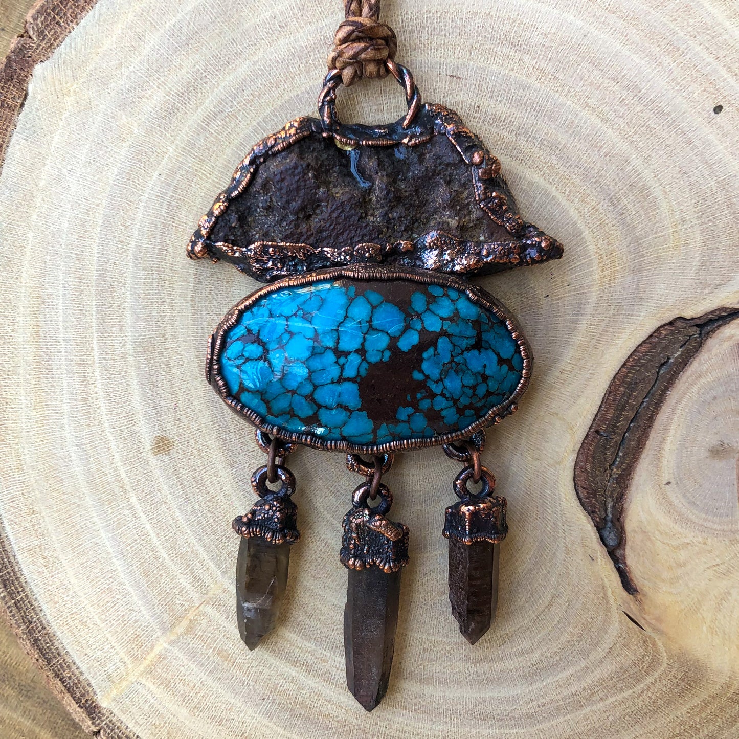 EGYPTIAN TURQUOISE & ST. CATHERINE’S SMOKY QUARTZ
