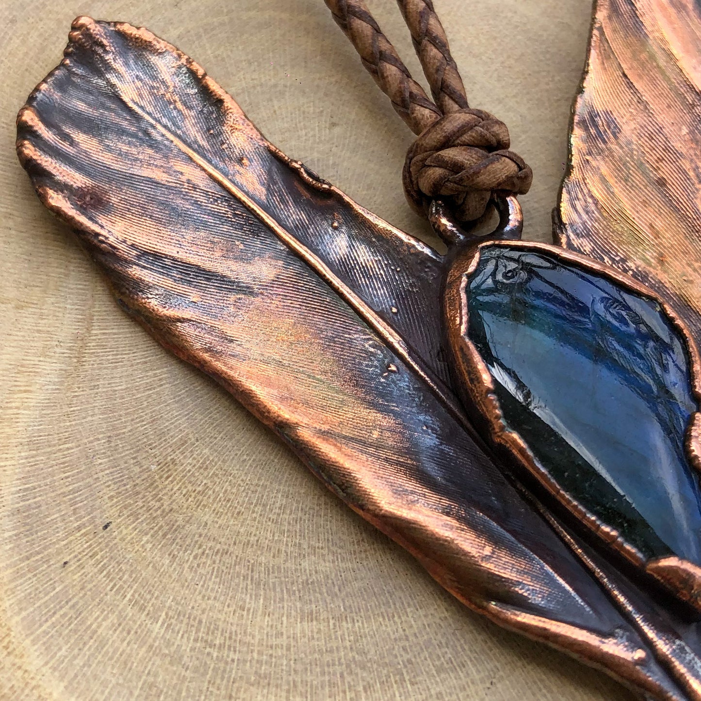 PIGEON FEATHERS & LABRADORITE