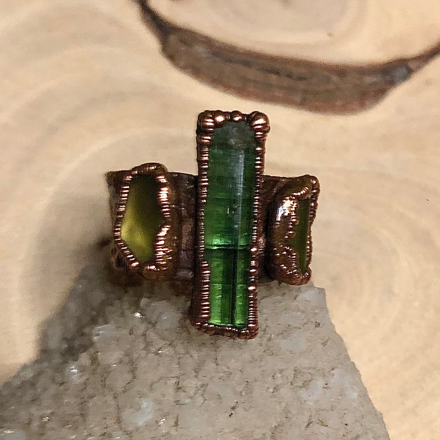 GREEN TOURMALINE & PERIDOT