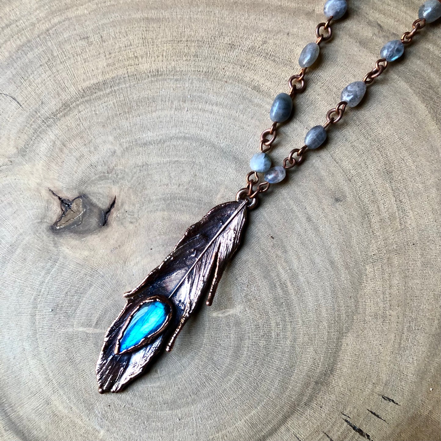 PIGEON FEATHER & LABRADORITE