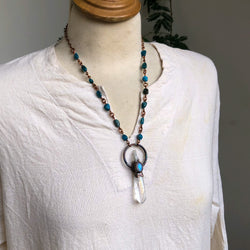 LEMURIAN QUARTZ, MOONSTONE & APATITE