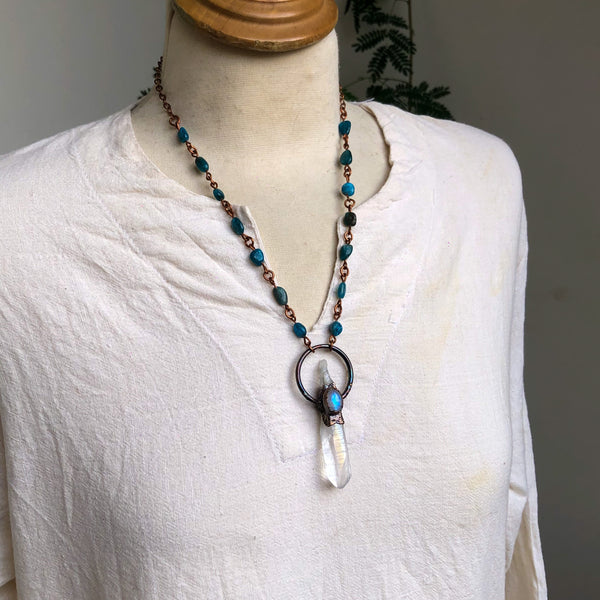 LEMURIAN QUARTZ, MOONSTONE & APATITE