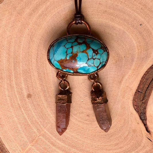 EGYPTIAN TURQUOISE & ST. CATHERINE’S SMOKY QUARTZ