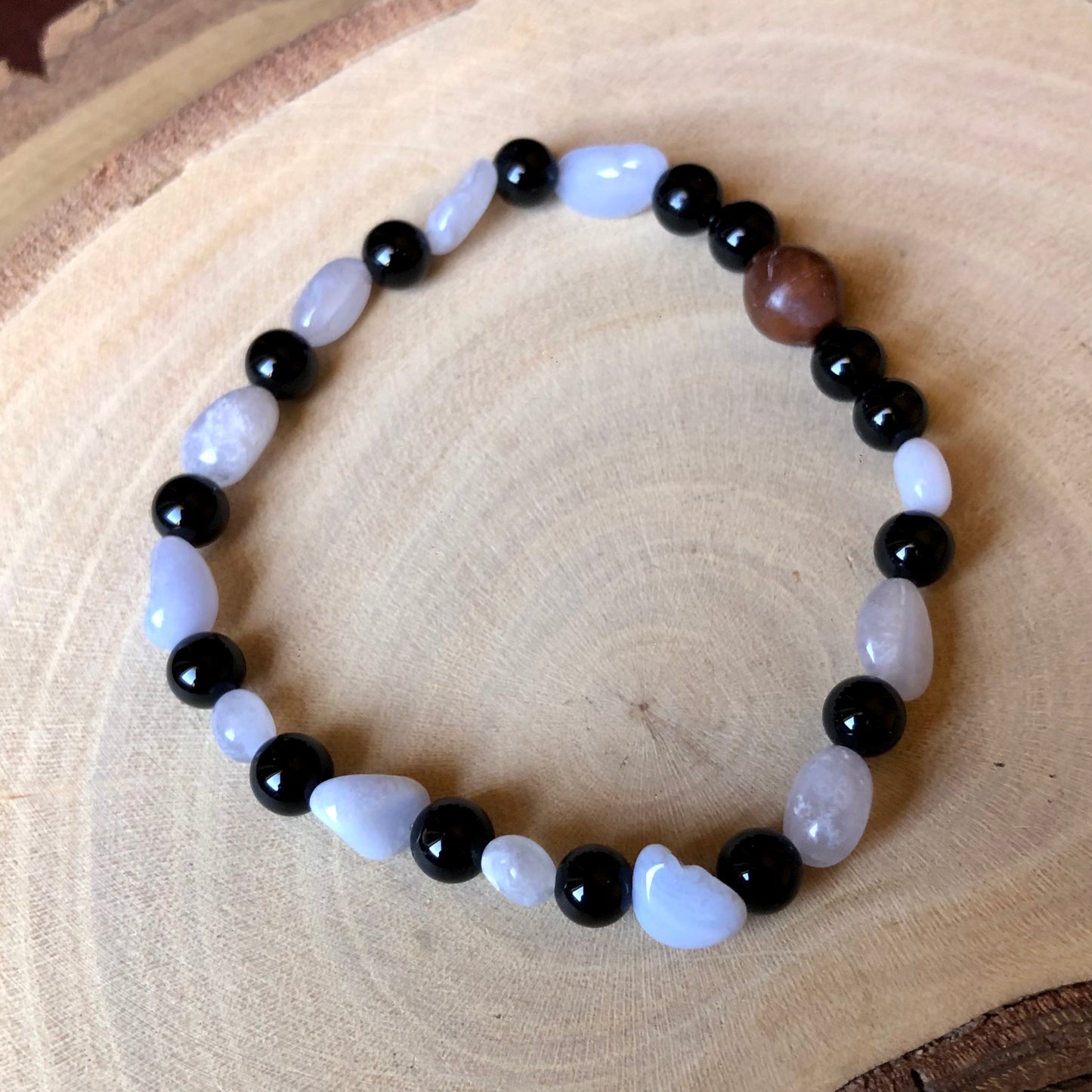 BLUE LACE AGATE & ONYX