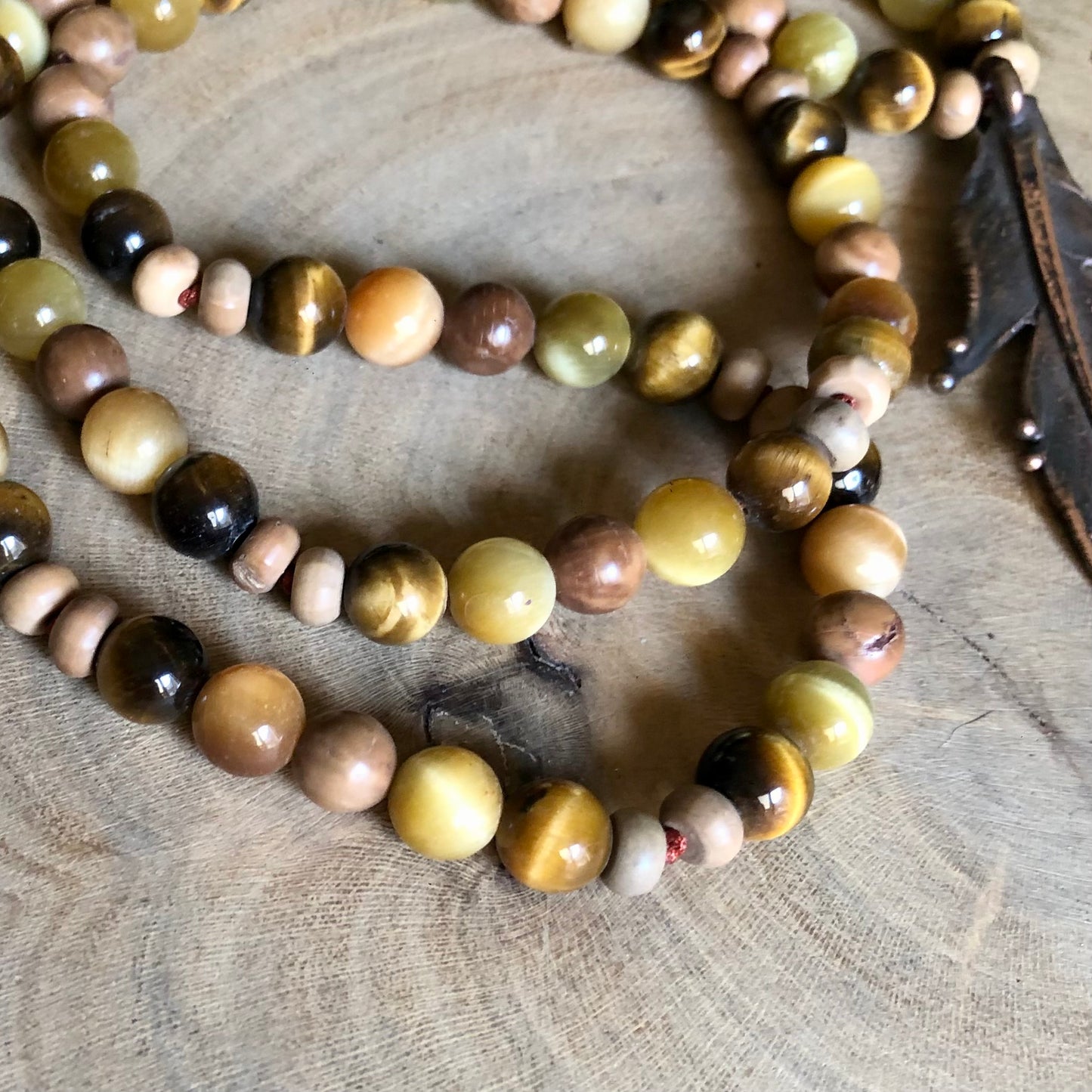 PIGEON FEATHER & TIGER EYE