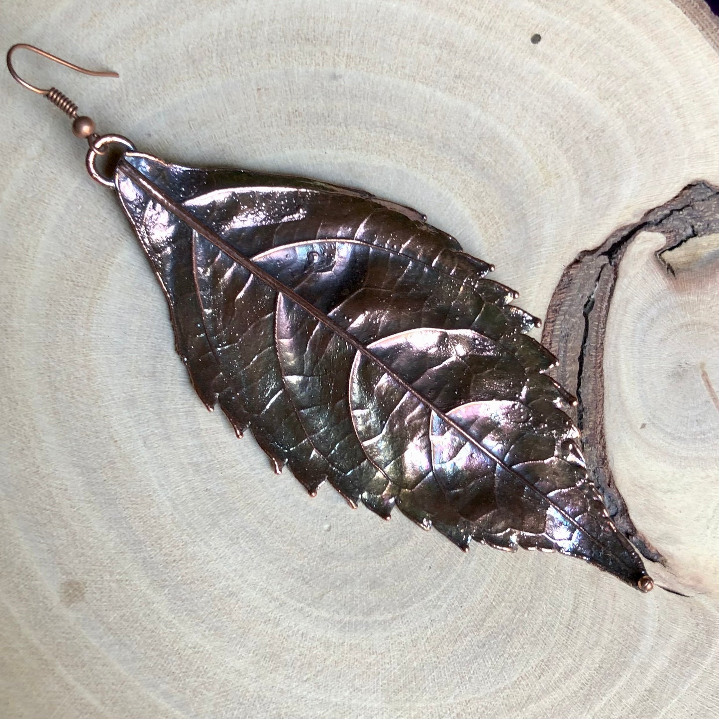 NATURAL LEAF SINGLE EARRING