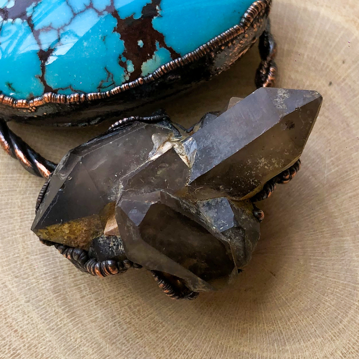 EGYPTIAN TURQUOISE & ST. CATHERINE’S SMOKY QUARTZ
