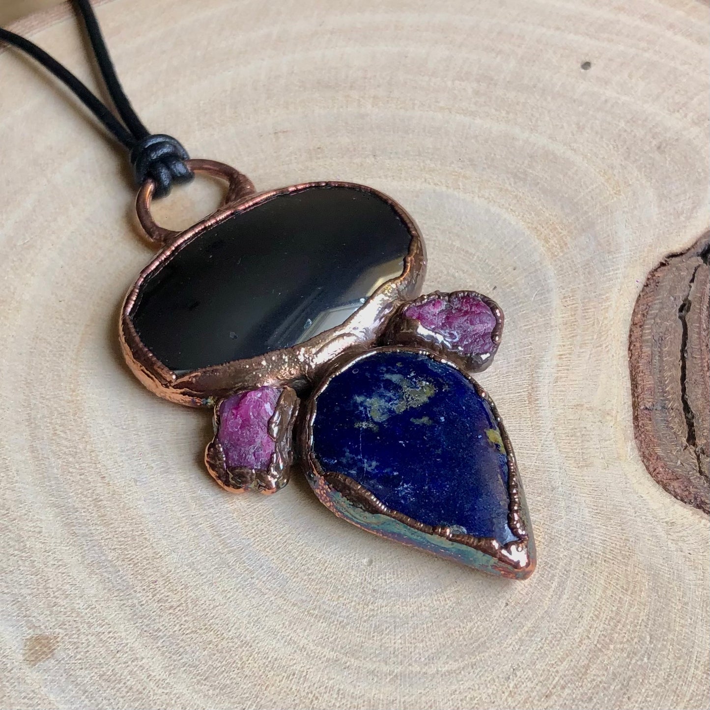 HEMATITE, LAPIS LAZULI & RUBY
