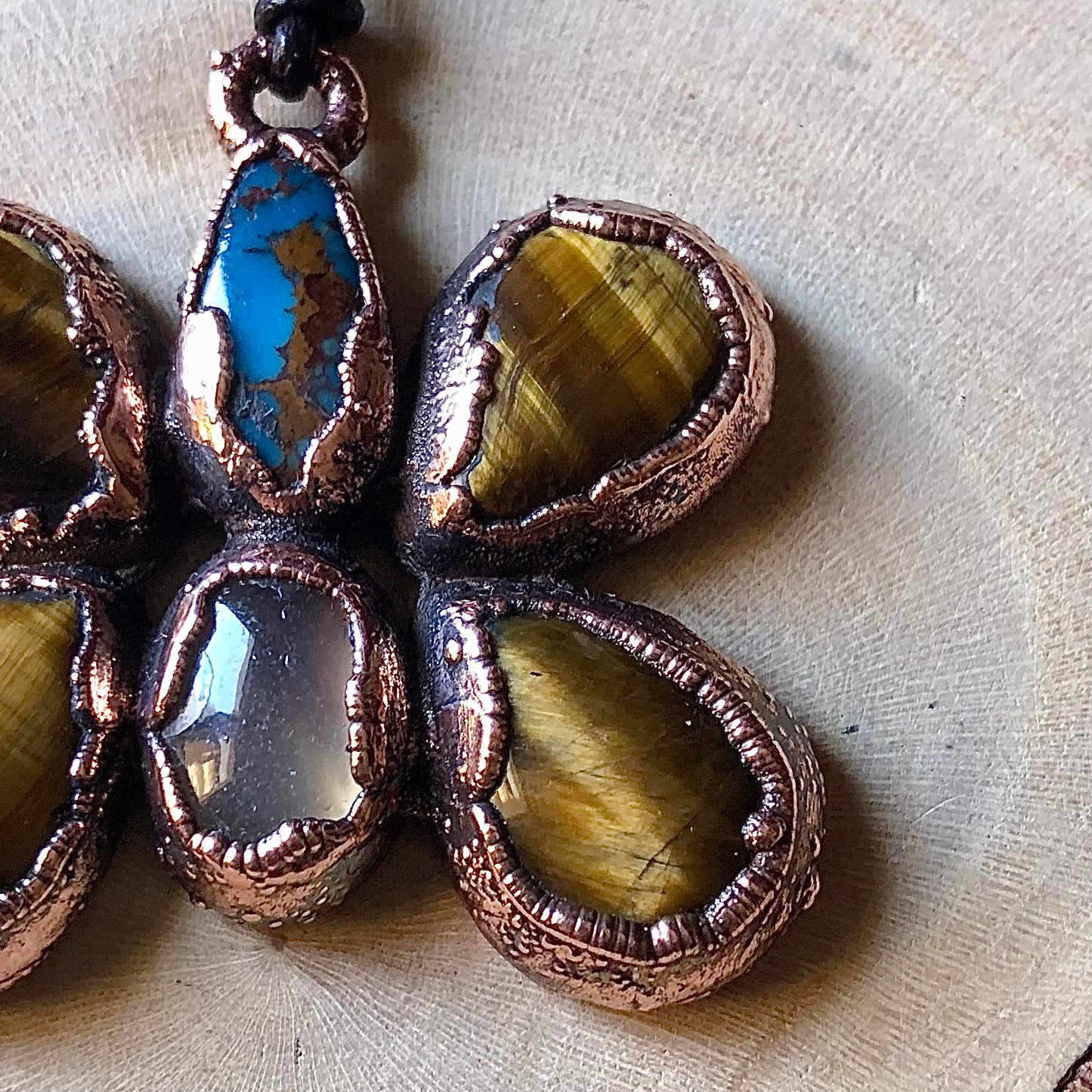 EGYPTIAN TURQUOISE, TIGER EYE & MOONSTONE