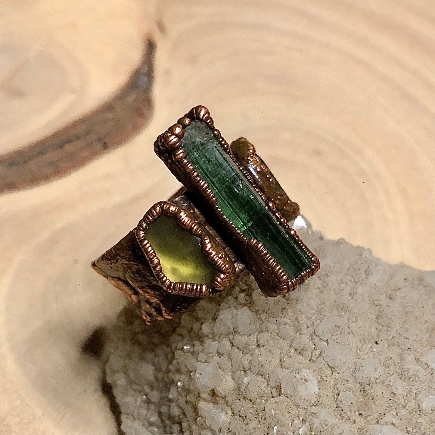 GREEN TOURMALINE & PERIDOT